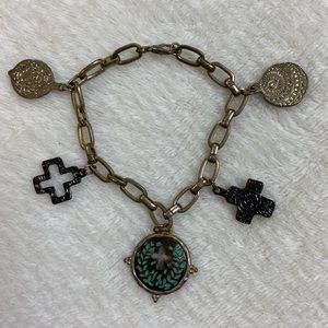 3/$20. Grace and blessed bracelet with charms in silver tone